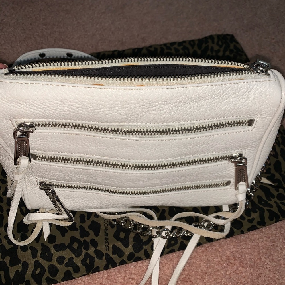 Rebecca Minkoff 5 zip white crossbody bag - Picture 4 of 6